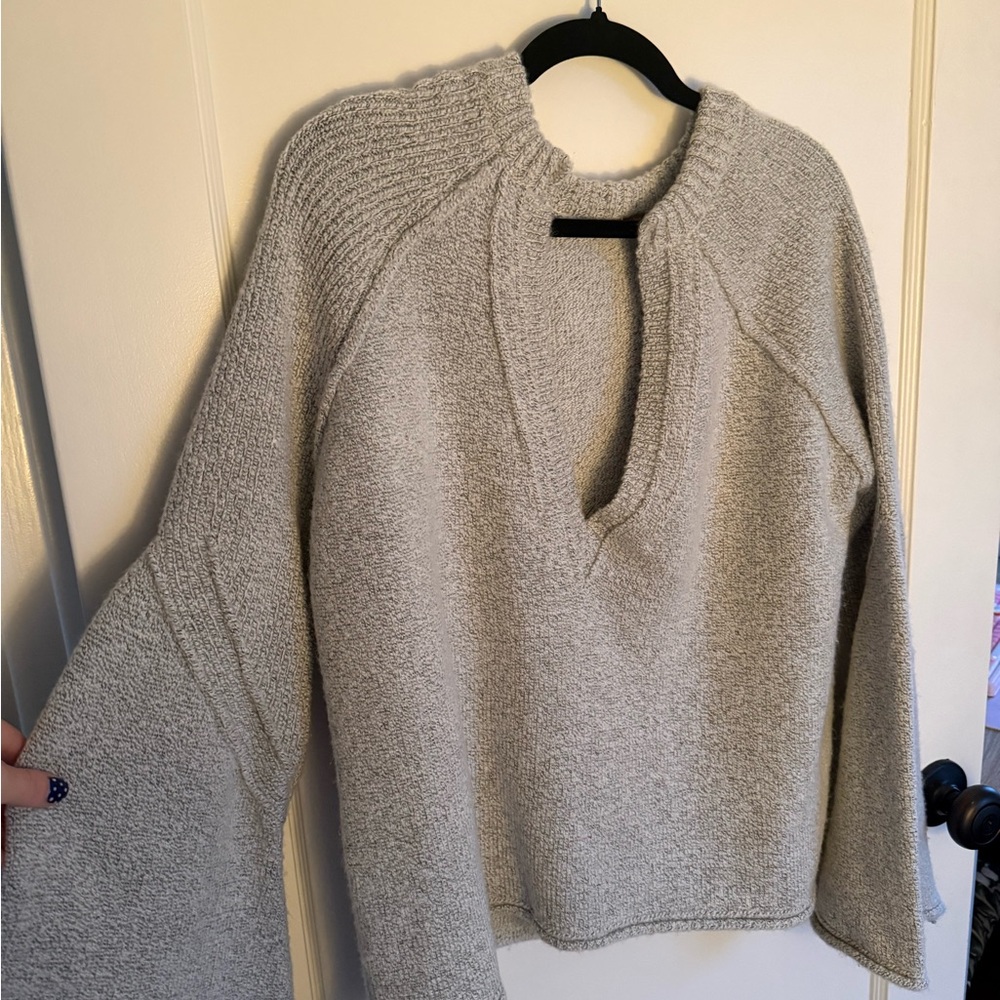 Cozy Gray Free People Women's Sweater